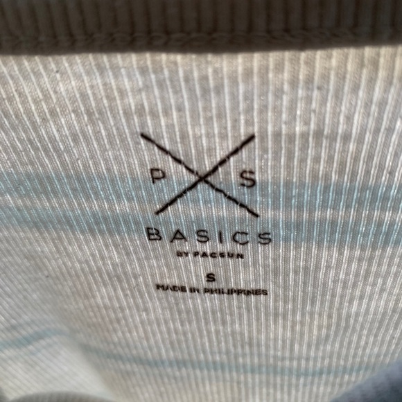 Pacsun light blue and white basic tank - Picture 2 of 2